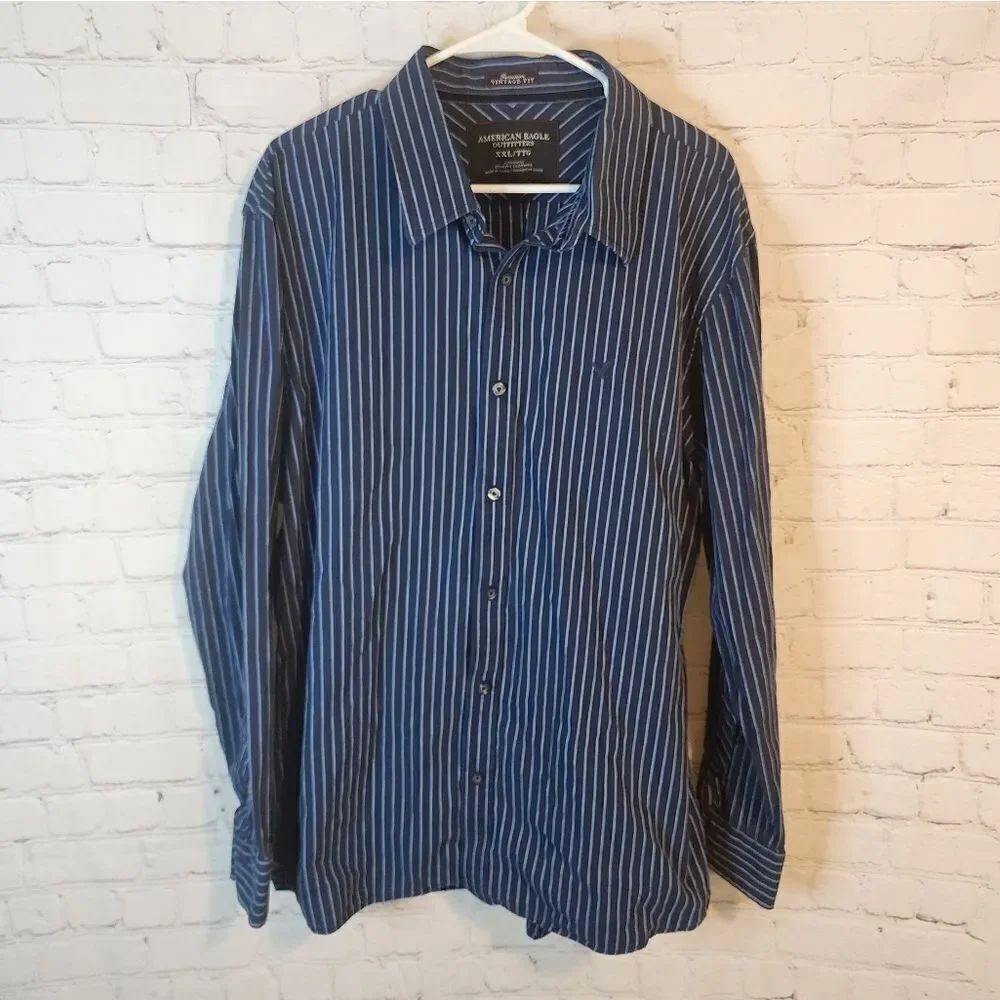 Men's American Eagle "Vintage Fit" longsleeve button-down shirt, size XXL